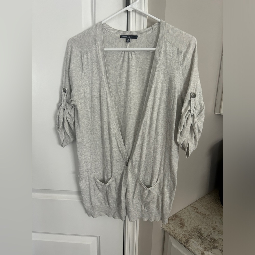 Gap Button Down Cardigan Women’s Gray Medium